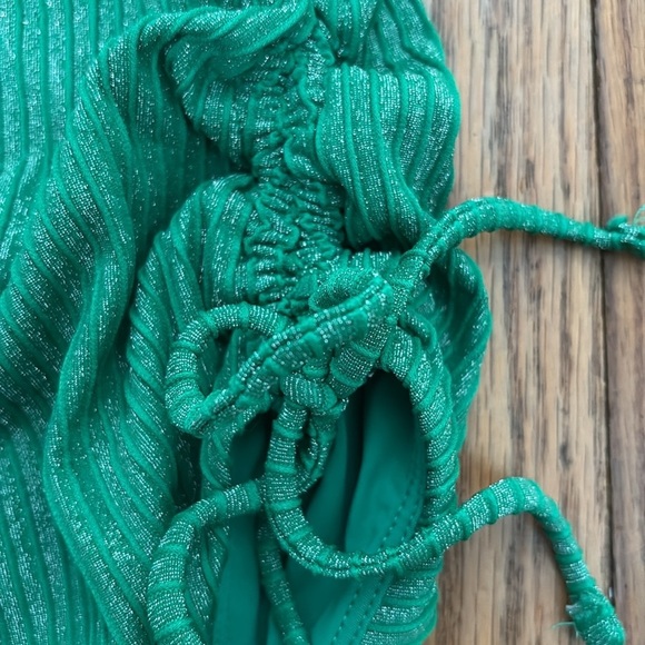 Andie Waikiki One Piece LT swimsuit sparkle Emerald Green size M long torso NWT - Picture 5 of 7